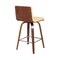 Armen Living Vienna 26" Swivel Counter Stool in Walnut Wood Finish with Cream Faux Leather LCVIBACRWA26 - alternate 9